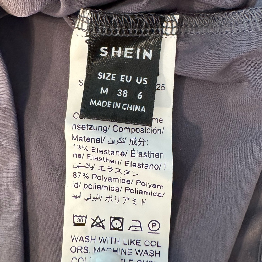 🔵 SHEIN One-Shoulder Cut-Out Front Top Size Medium - Picture 4 of 4